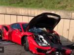 Авария Ferrari из-за очередей на A4: 488 разрушена, доступ закрыт из-за замедлений и наблюдателей